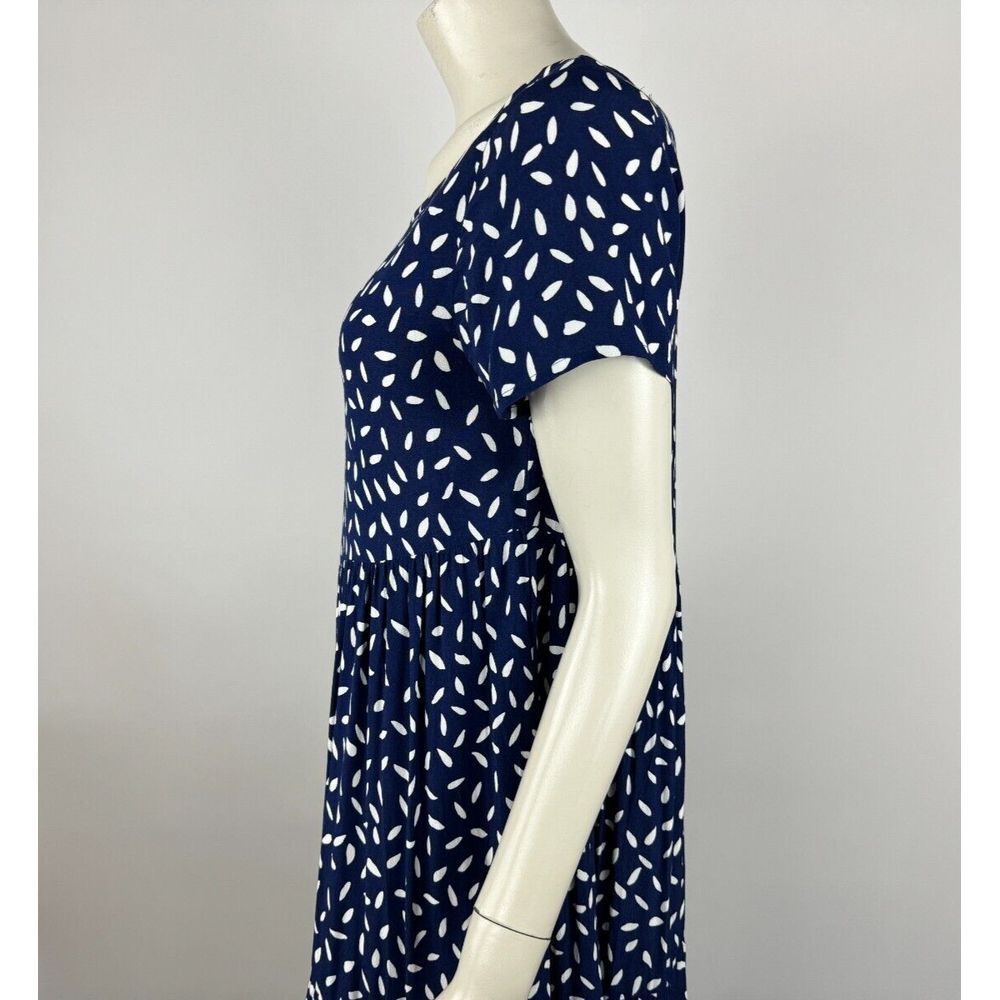 Mister Zimi Short Sleeve Maxi Dress Women 4 EUC Scoop‎ Neck Blue Lightweight - Picture 12 of 16